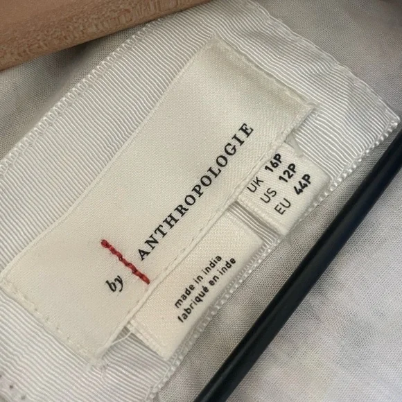 By Anthropologie Short-Sleeve Collared Printed Midi Dress NWT - Picture 13 of 15